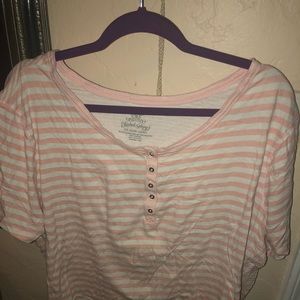 Light pink striped blouse